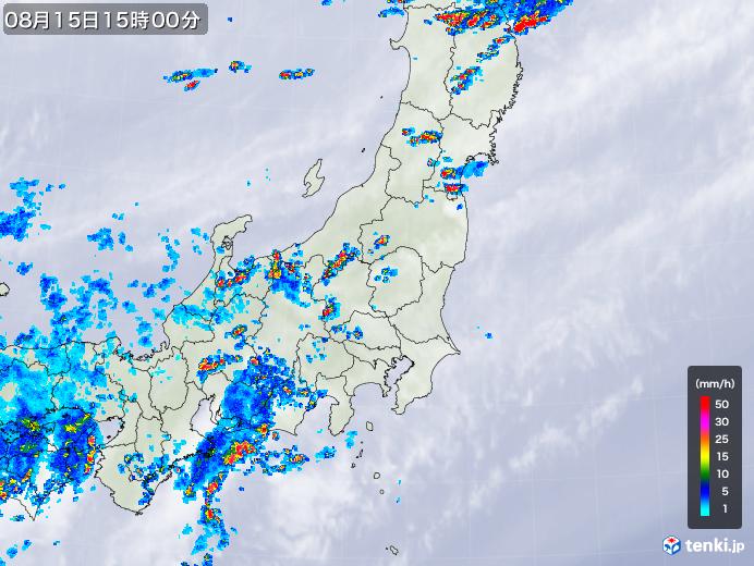 実況天気図(2018年08月15日)