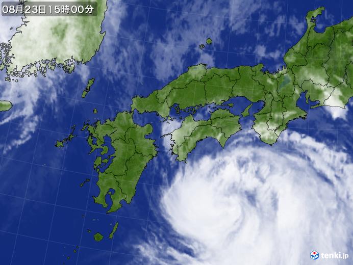 実況天気図(2018年08月23日)