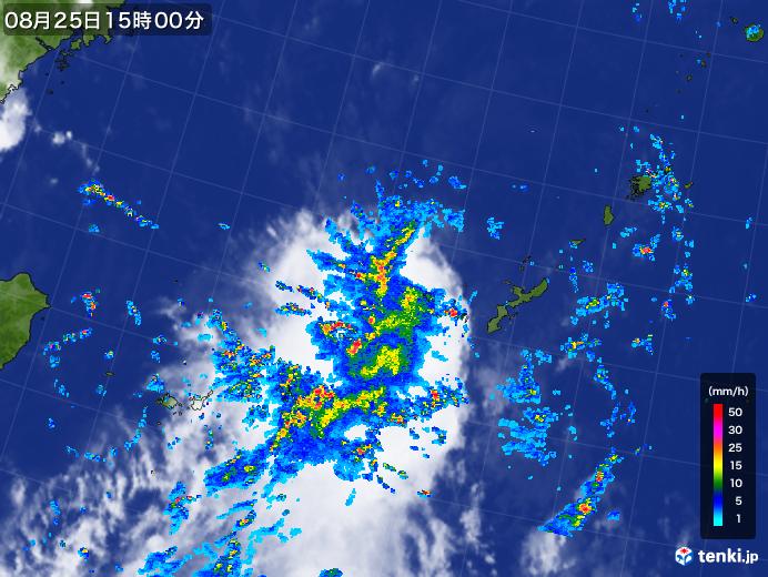 実況天気図(2018年08月25日)