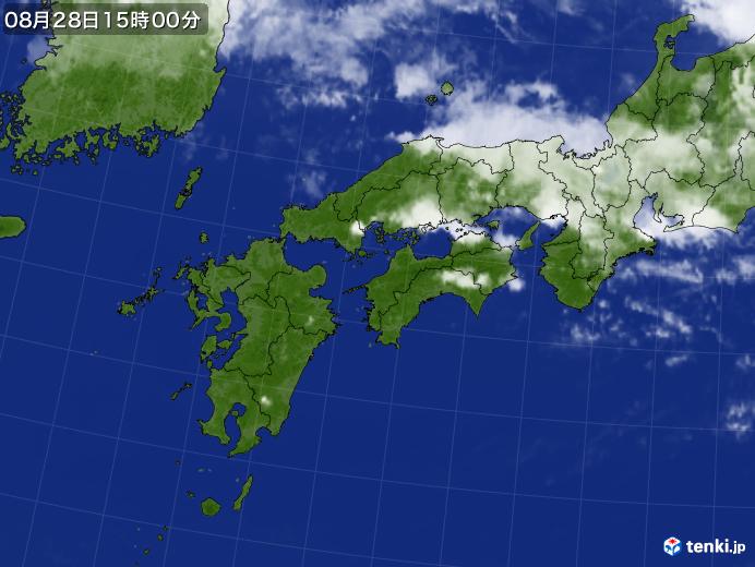 実況天気図(2018年08月28日)