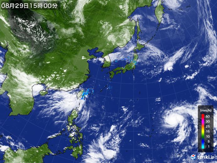 実況天気図(2018年08月29日)