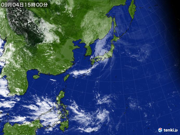 実況天気図(2018年09月04日)