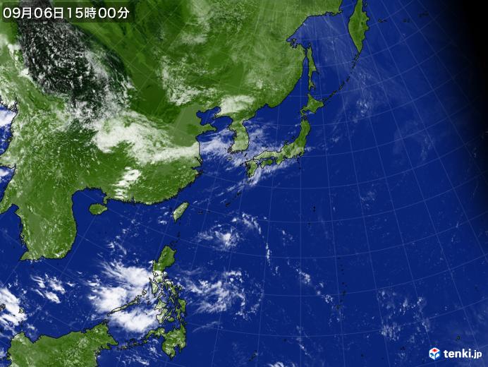 実況天気図(2018年09月06日)