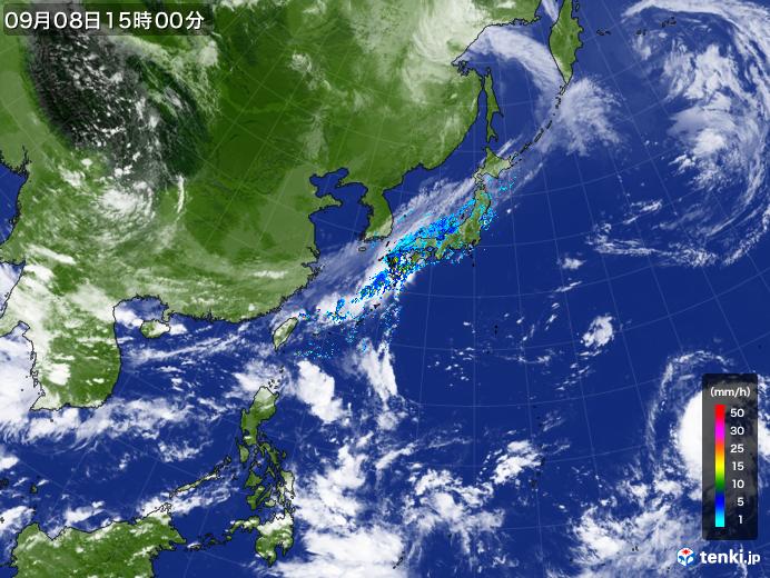 実況天気図(2018年09月08日)