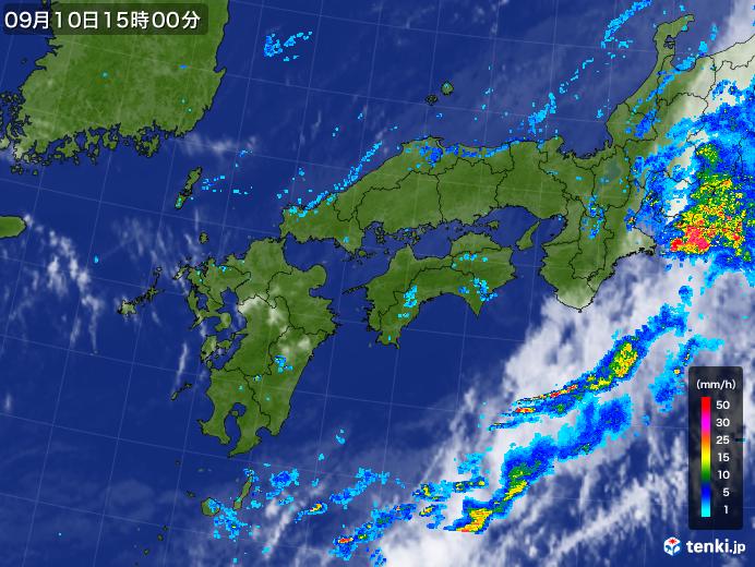 実況天気図(2018年09月10日)