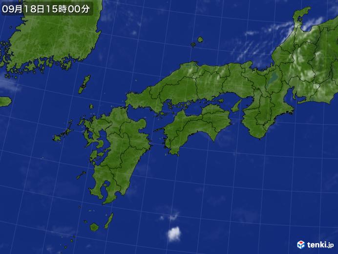 実況天気図(2018年09月18日)