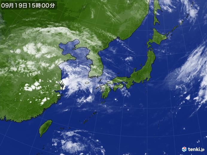 実況天気図(2018年09月19日)