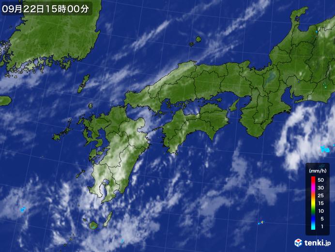 実況天気図(2018年09月22日)