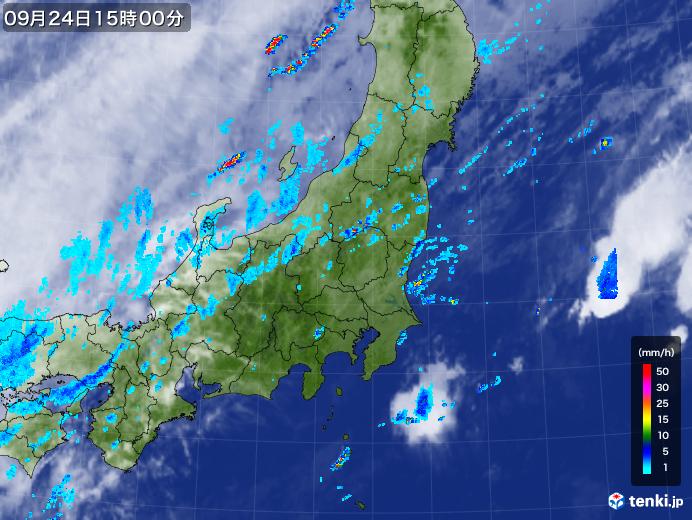 実況天気図(2018年09月24日)