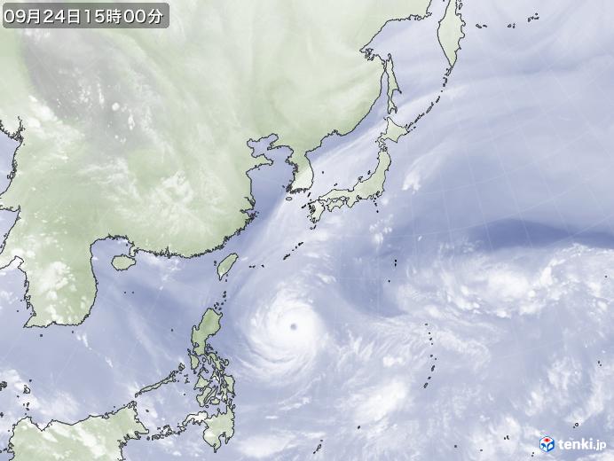 実況天気図(2018年09月24日)