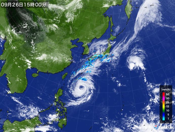 実況天気図(2018年09月26日)