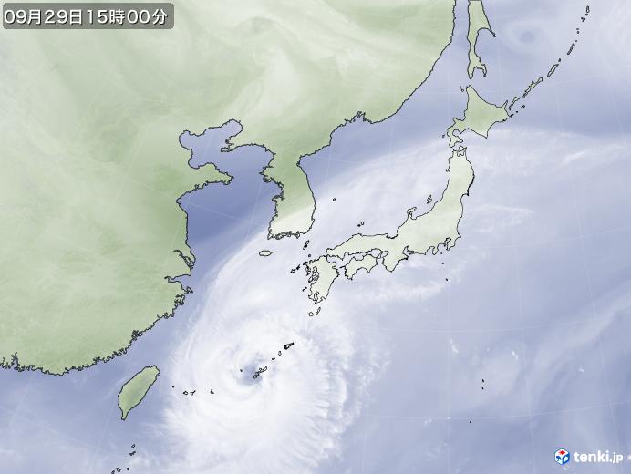 実況天気図(2018年09月29日)