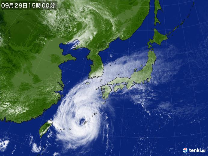 実況天気図(2018年09月29日)