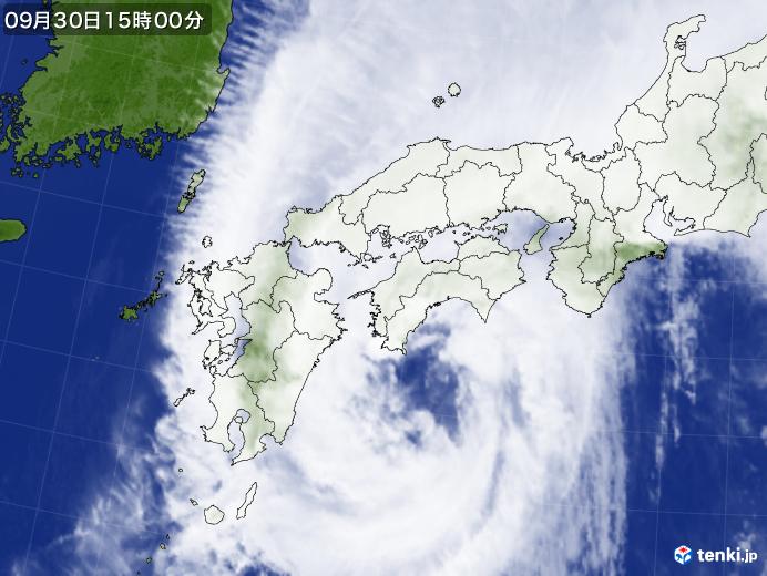 実況天気図(2018年09月30日)