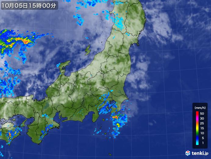 実況天気図(2018年10月05日)