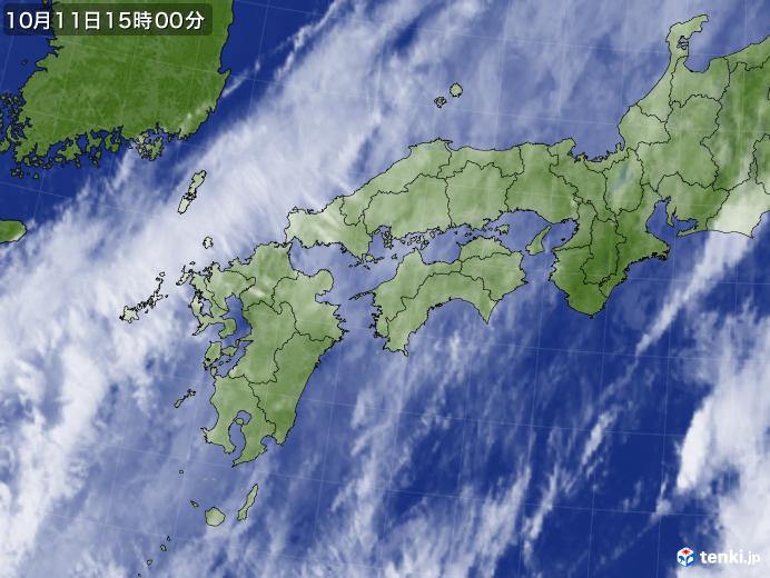 実況天気図(2018年10月11日)