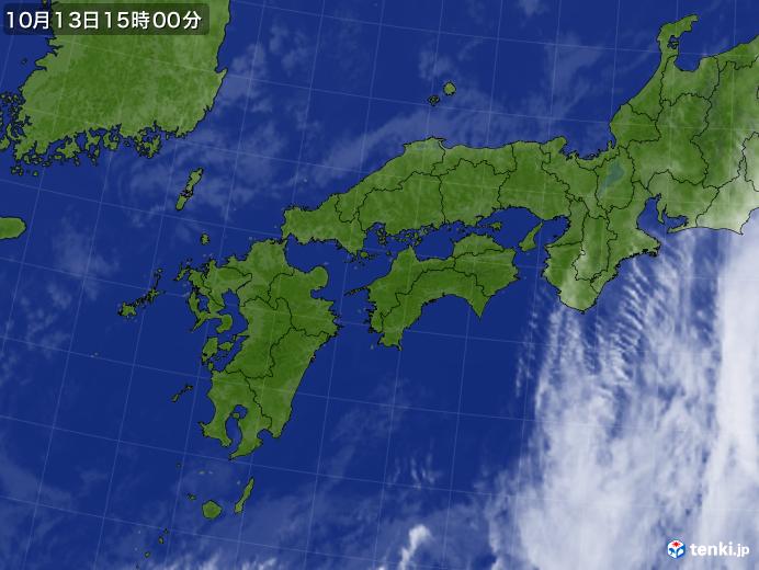 実況天気図(2018年10月13日)