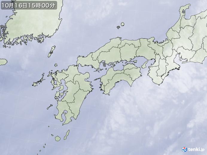 実況天気図(2018年10月16日)