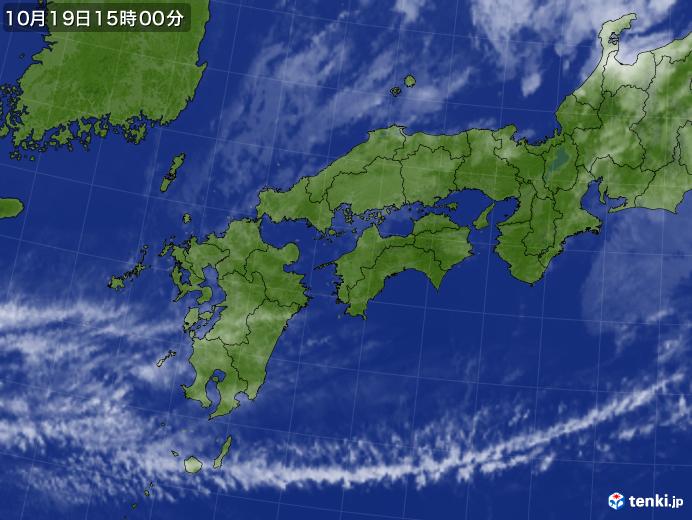 実況天気図(2018年10月19日)