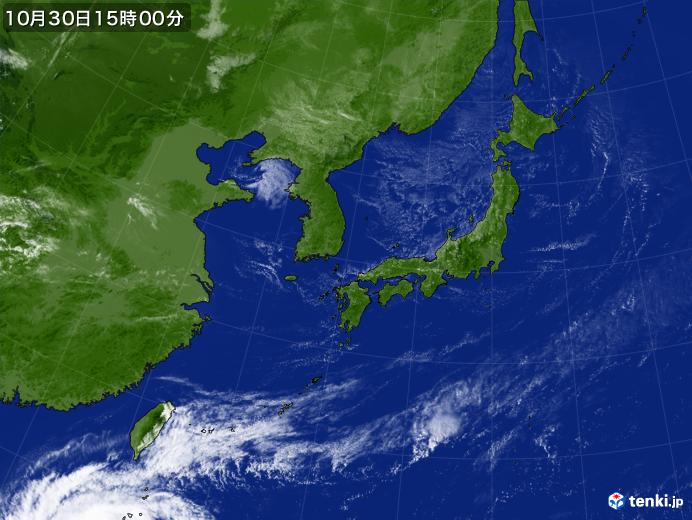 実況天気図(2018年10月30日)