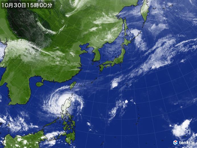 実況天気図(2018年10月30日)