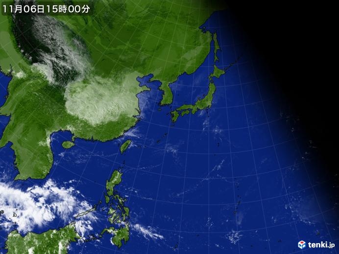 実況天気図(2018年11月06日)