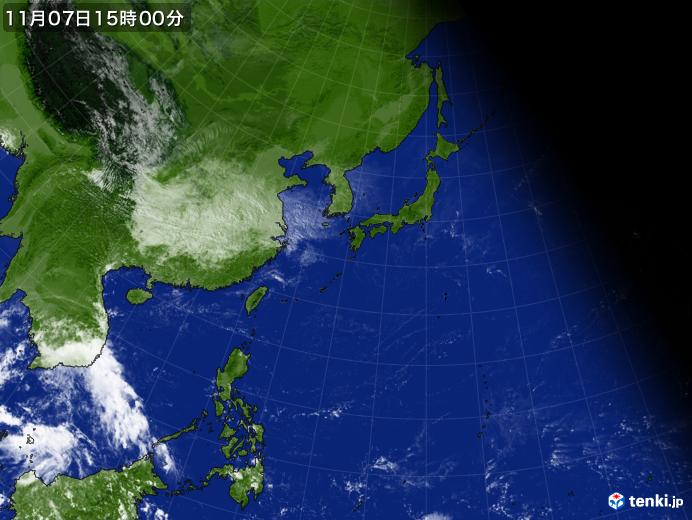 実況天気図(2018年11月07日)