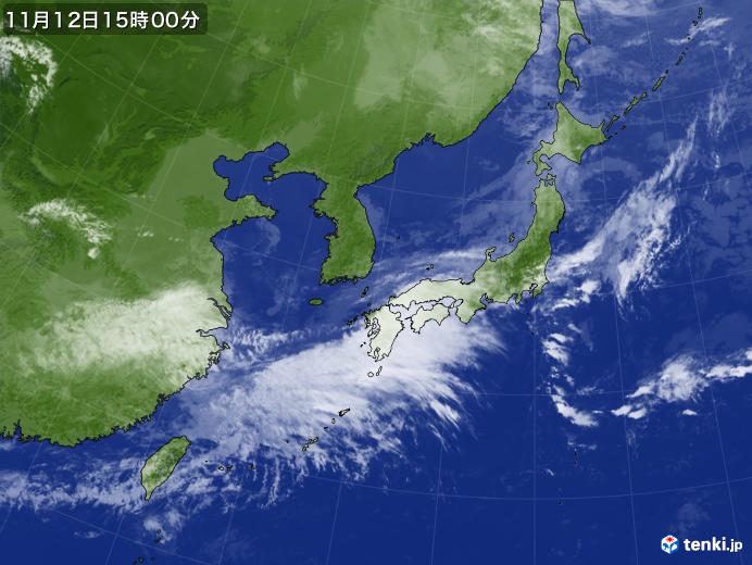 実況天気図(2018年11月12日)