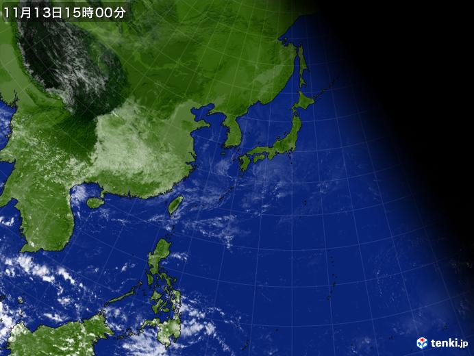 実況天気図(2018年11月13日)