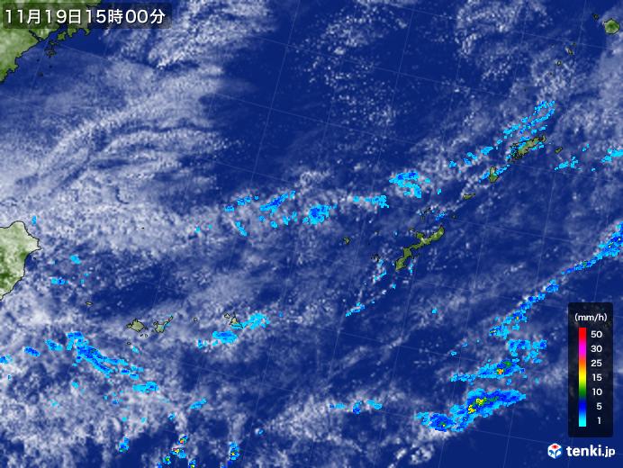 実況天気図(2018年11月19日)