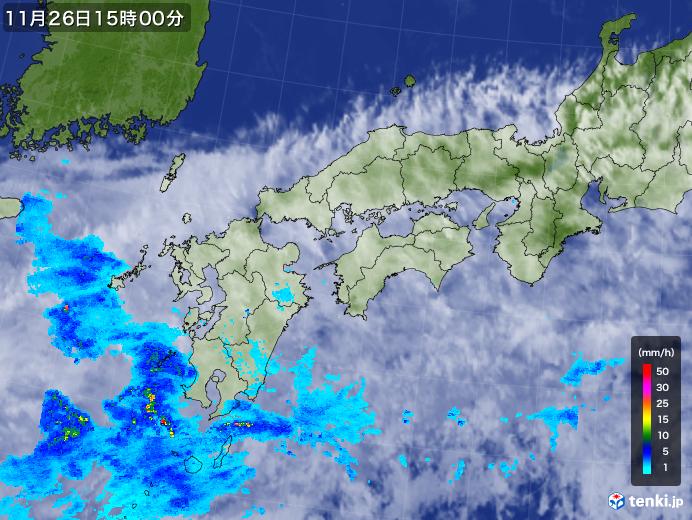 実況天気図(2018年11月26日)