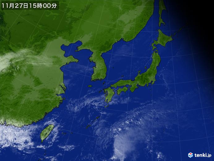 実況天気図(2018年11月27日)