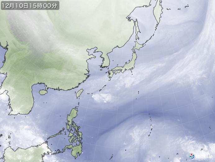 実況天気図(2018年12月10日)