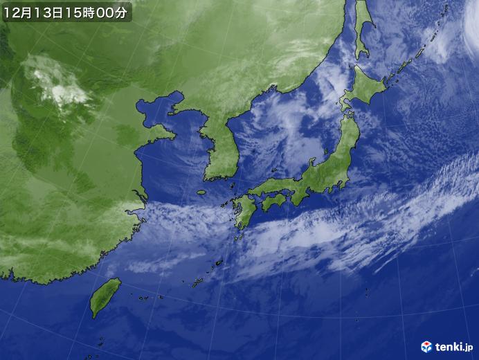 実況天気図(2018年12月13日)