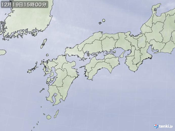 実況天気図(2018年12月19日)