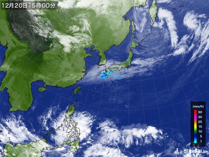 実況天気図(2018年12月20日)