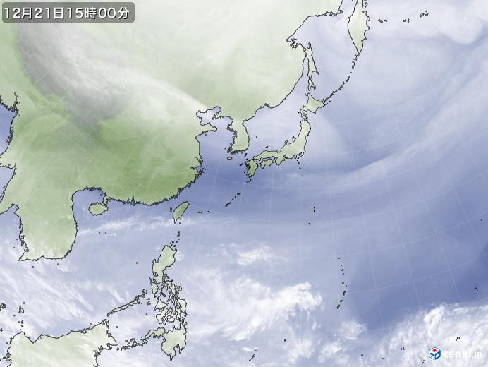 実況天気図(2018年12月21日)