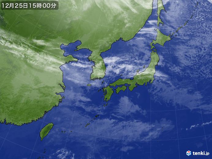 実況天気図(2018年12月25日)