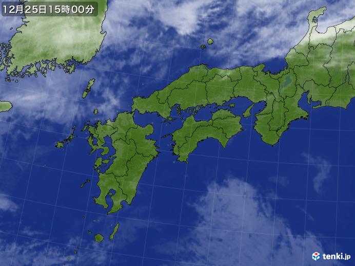 実況天気図(2018年12月25日)