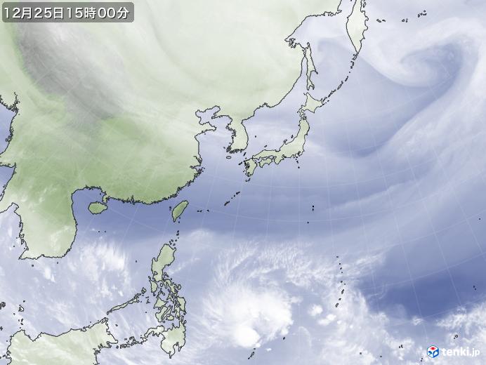 実況天気図(2018年12月25日)