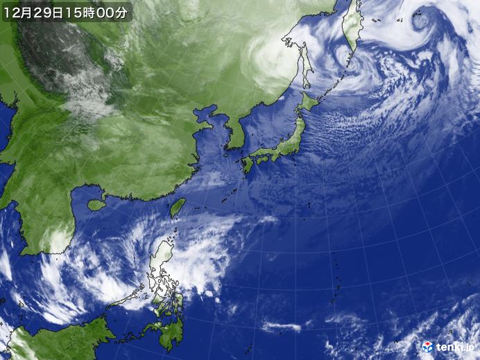 実況天気図(2018年12月29日)
