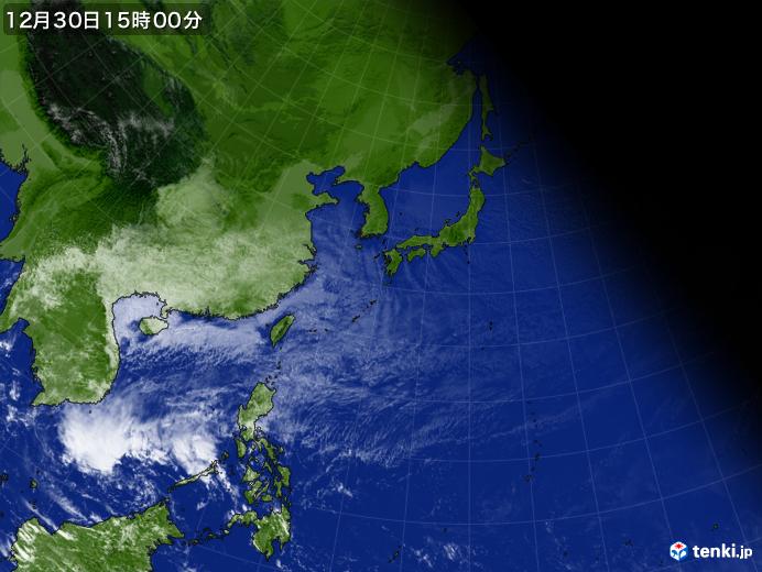 実況天気図(2018年12月30日)