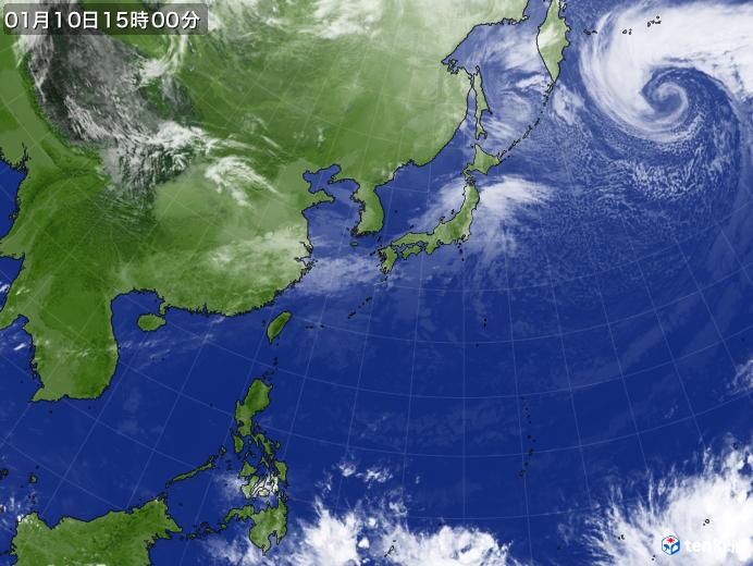 実況天気図(2019年01月10日)