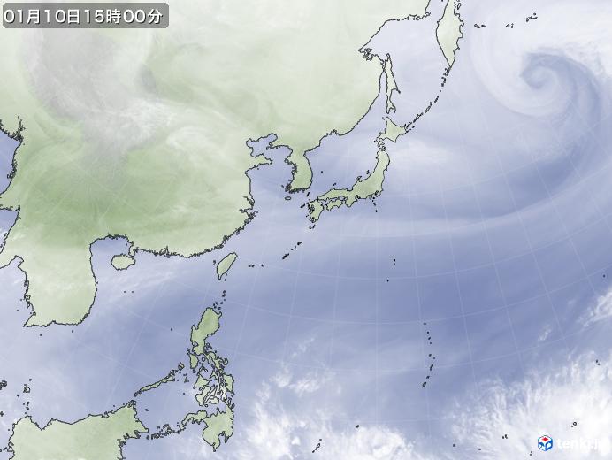 実況天気図(2019年01月10日)