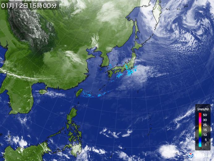 実況天気図(2019年01月12日)