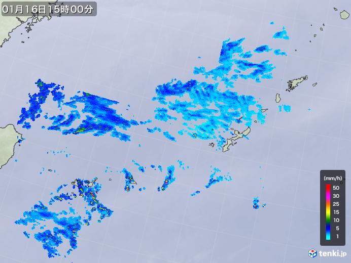 実況天気図(2019年01月16日)