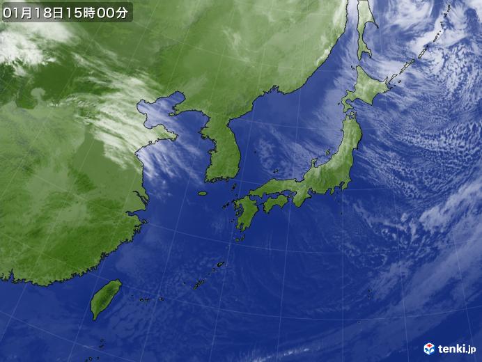 実況天気図(2019年01月18日)