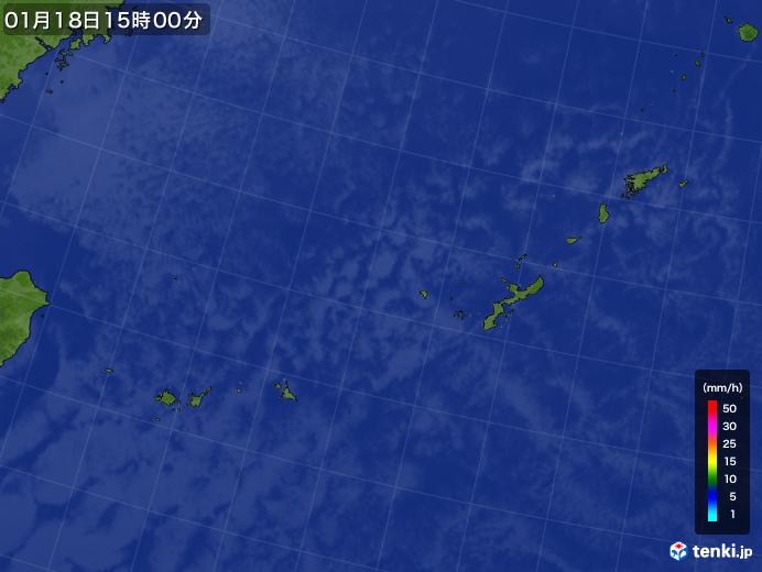 実況天気図(2019年01月18日)