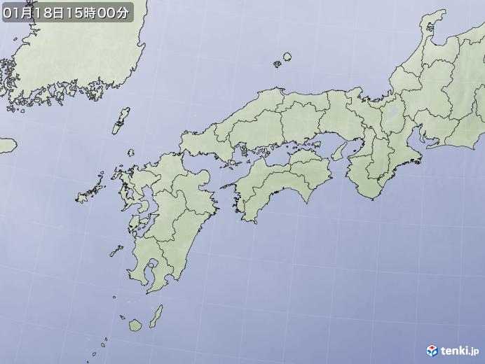 実況天気図(2019年01月18日)