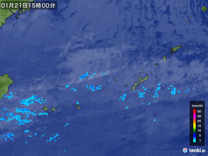 実況天気図(2019年01月21日)